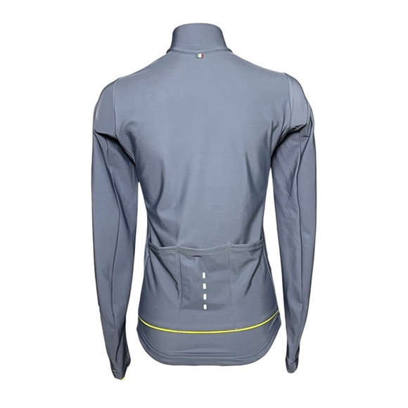 La Passione Full Zip Cycling Jacket Size Small Gray Fall \ Winter - Picture 3 of 8